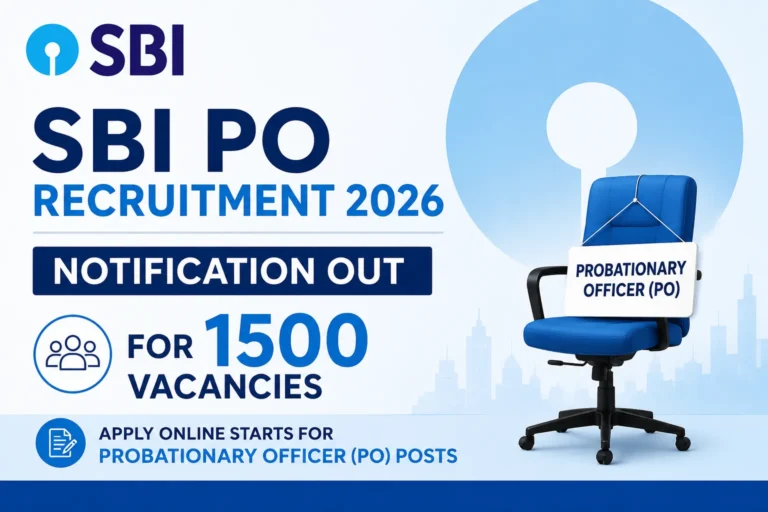 SBI PO Recruitment 2026, Probationary Officer Notification Out for 1500 Vacancies, Apply Online Starts 40 SBI PO Recruitment 2026