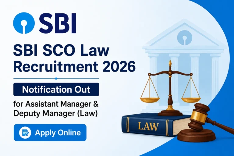 SBI SCO Law Recruitment 2026 Notification Out for Assistant Manager & Deputy Manager (Law), Apply Online 14 SBI SCO Law Recruitment 2026