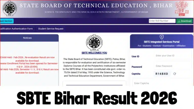 SBTE Bihar Result 2026 Out for Diploma & Technical Courses, Download Score Card Now 3 SBTE Bihar Result 2026