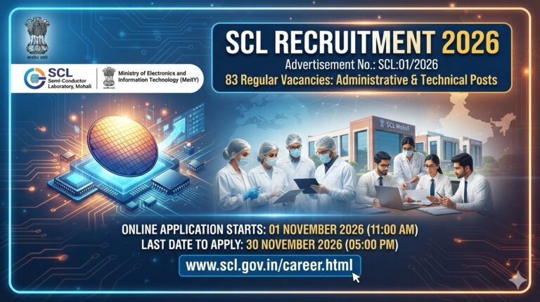 SCL Recruitment 2026 Notification Out for 83 Technician, Technical Assistant & More Posts 13 SCL Recruitment 2026 Notification Out for 83 Technician, Technical Assistant & More Posts