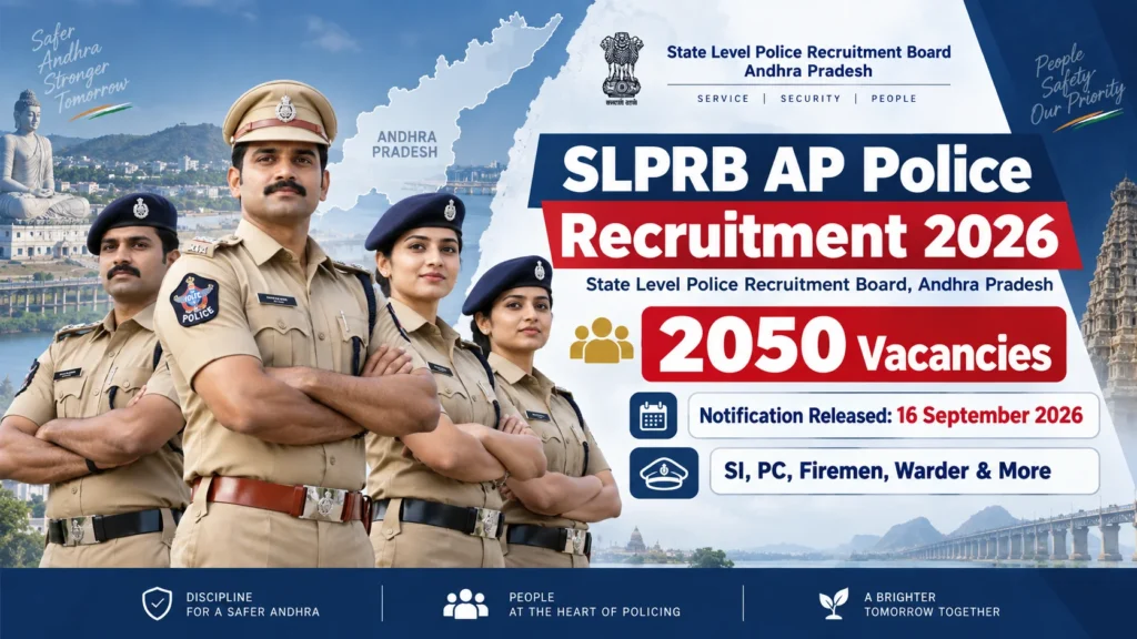 SLPRB AP Police Recruitment 2026 For 2050 Constbale, SI, Driver & More Vacancies, Check Eligibility, Selection Process 1 SLPRB AP Police Recruitment 2026 For 2050 Constbale, SI, Driver & More Vacancies, Check Eligibility, Selection Process