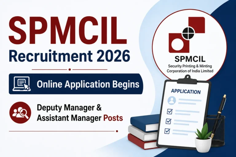 SPMCIL Executive Recruitment 2026; Online Application Begins for Deputy Manager & Assistant Manager Posts 4 SPMCIL Executive Recruitment 2026; Online Application Begins for Deputy Manager & Assistant Manager Posts