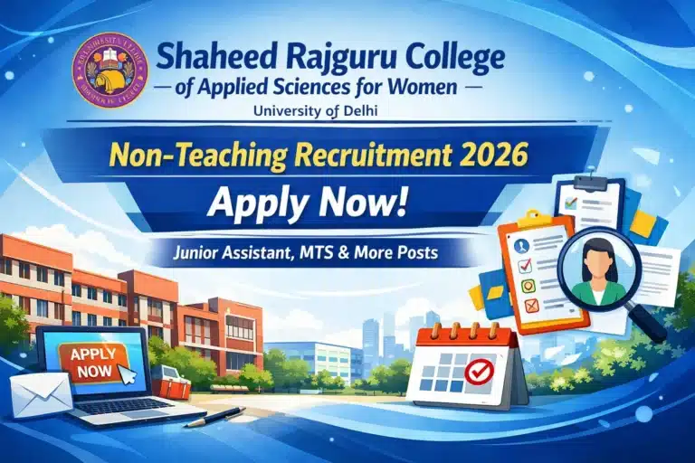 Shaheed Rajguru College DU Non-Teaching Recruitment 2026, Apply for Junior Assistant, MTS and More Posts