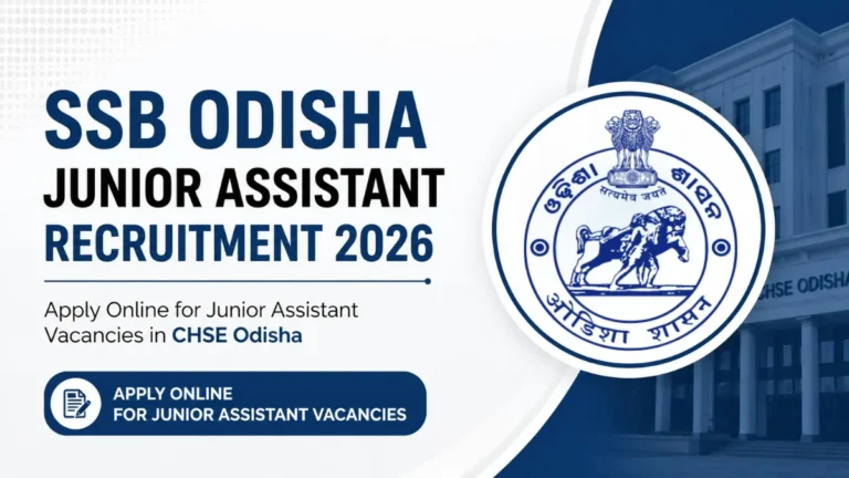 SSB Odisha Junior Assistant Application Correction Link 2026 Active, Check Correction Notice Out 25 SSB Odisha Junior Assistant Recruitment 2026
