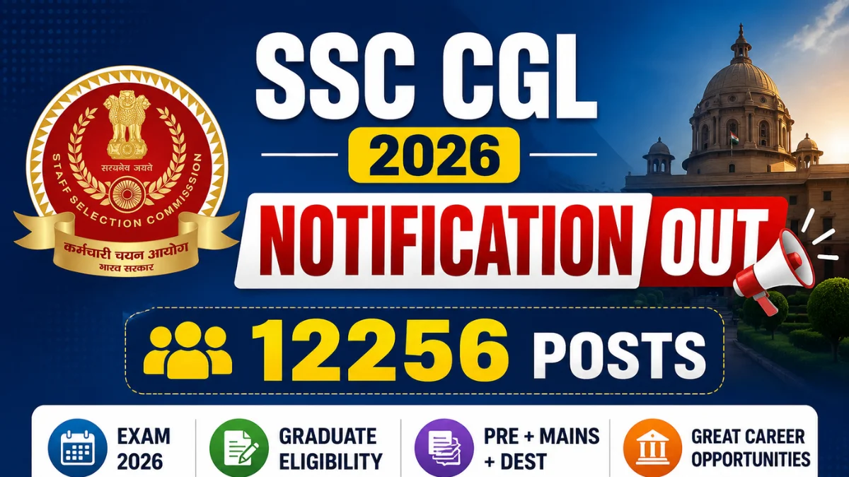 SSC CGL 2026 Notification OUT, Apply Online Ends Today for 12256 Group ...