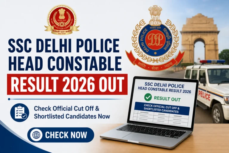 SSC Delhi Police Head Constable Result 2026