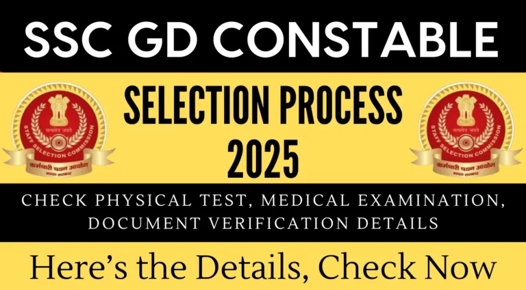 SSC GD Constable Selection Process 2025: Check All Important Details 14 SSC GD Constable Selection Process 2025