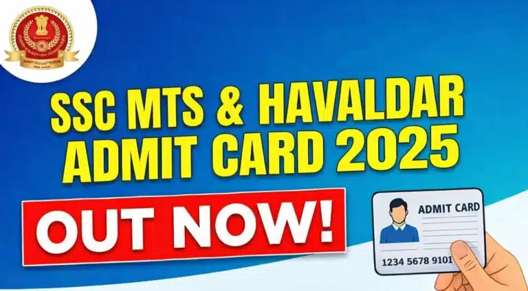 SSC MTS Admit Card 2025-26 Out, MTS & Havaldar Hall Ticket Download Link Active 33 SSC MTS Admit Card 2025-26 Out, MTS & Havaldar Hall Ticket Download Link Active