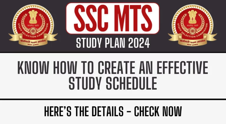 SSC MTS Study Plan 2024