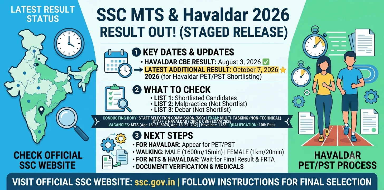 SSC MTS and Havaldar Result 2026 Out: Check Additional Result PDF 1 SSC MTS and Havaldar Result 2026 Out Check Additional Result PDF