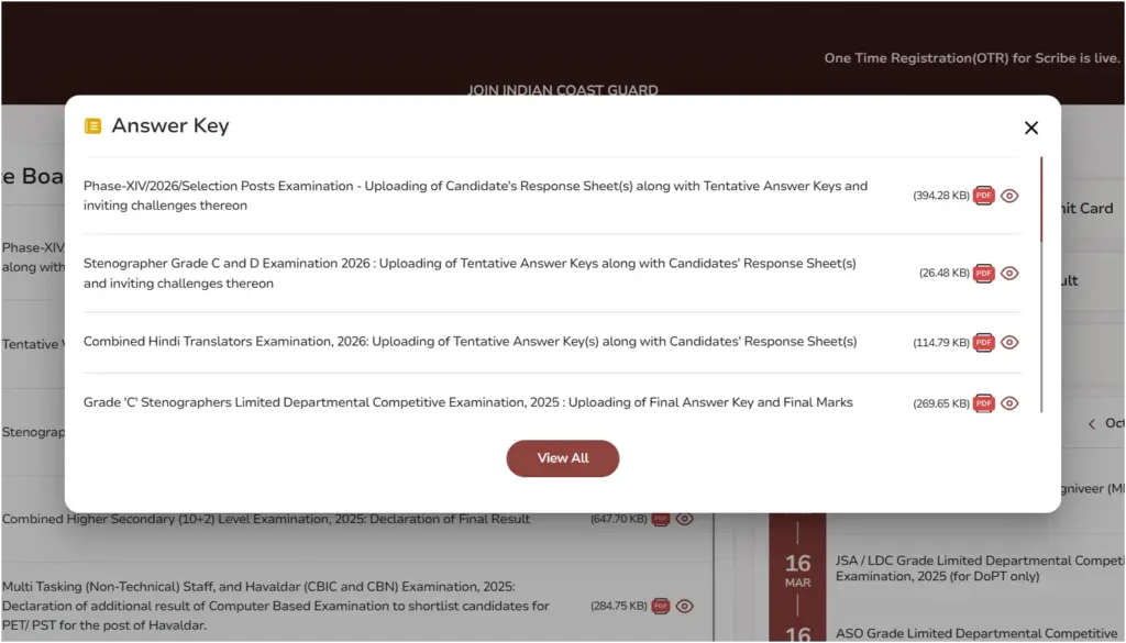 SSC Selection Post Phase 14 Answer Key 2026 Out: Download Link, Response Sheet, Objection Window & Marks Calculation 1 SSC Selection Post Phase 14 Answer Key 2026 Out Download Link, Response Sheet, Objection Window & Marks Calculation