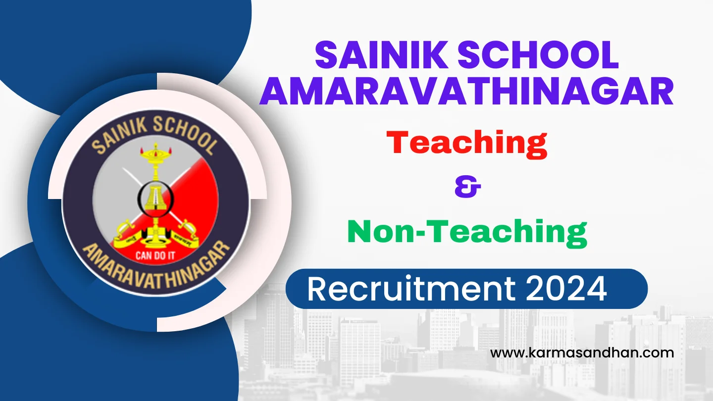 Sainik School Amaravathinagar Recrruitement 2024