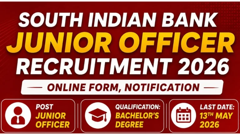 South Indian Bank Junior Officer (Operations) Recruitment 2026, Eligibility, Notification PDF, Apply Online 14 South Indian Bank Junior Officer (Operations) Recruitment 2026, Eligibility, Notification PDF, Apply Online