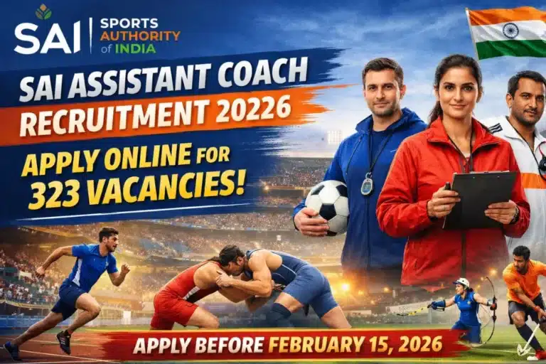 Sports Authority of India SAI Assistant Coach Recruitment 2026, Apply Online for 323 Vacancies by February 15 19 Sports Authority of India SAI Assistant Coach Recruitment 2026