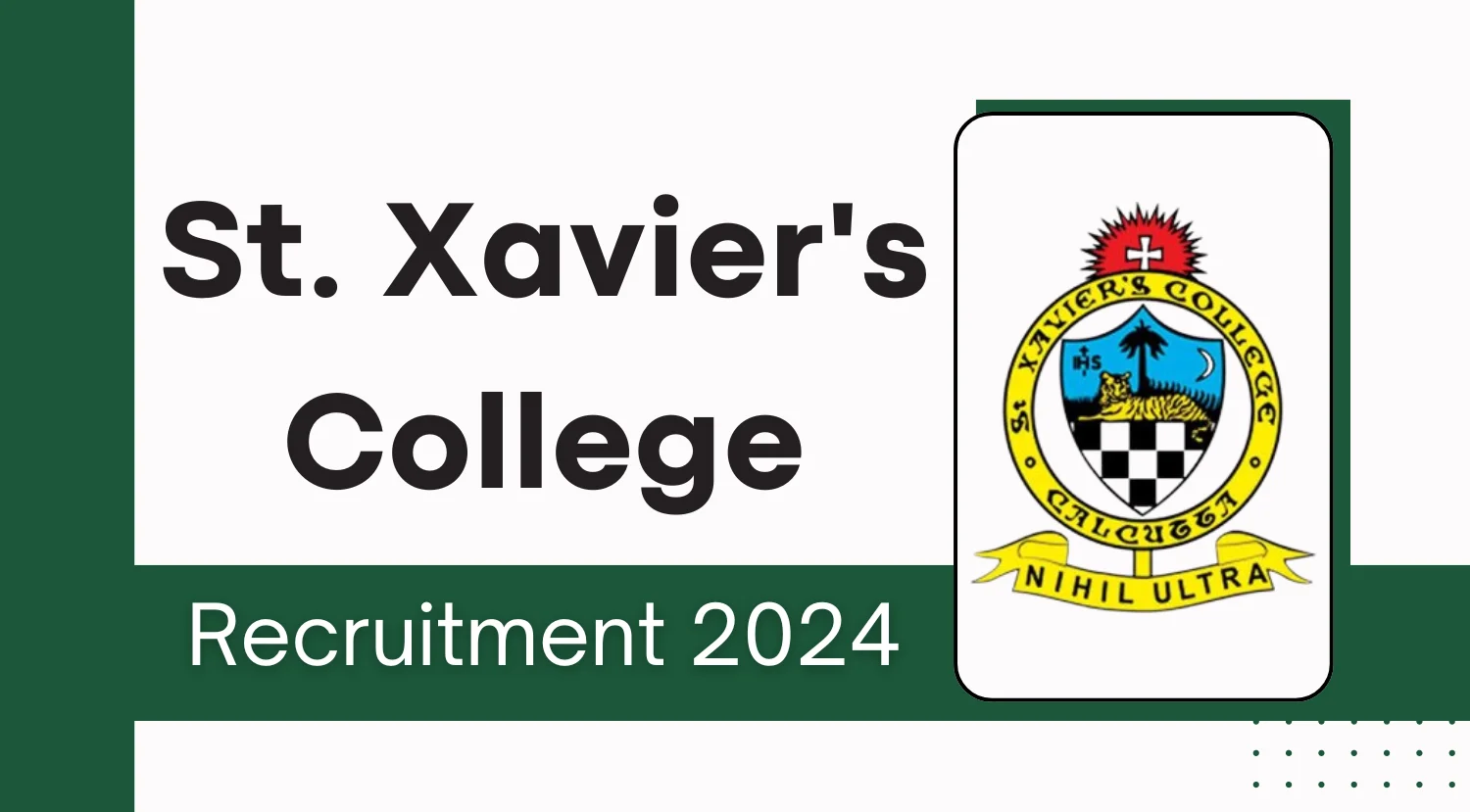 St. Xavier's College Recruitment 2024 at State Pollution Control Board Project, Apply Now
