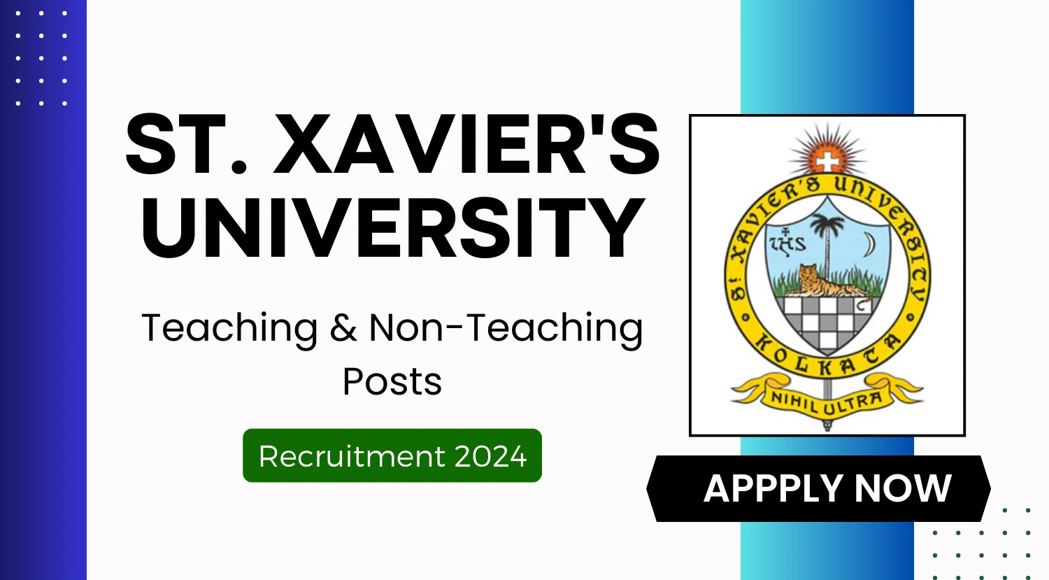 St. Xavier's University Recruitment 2024