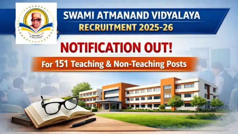 Swami Atmanand Vidyalaya Recruitment 2025-26, Notification Out for 151 Teaching & Non-Teaching Posts 9 Swami Atmanand Vidyalaya Recruitment 2025-26, Notification Out for 151 Teaching & Non-Teaching Posts