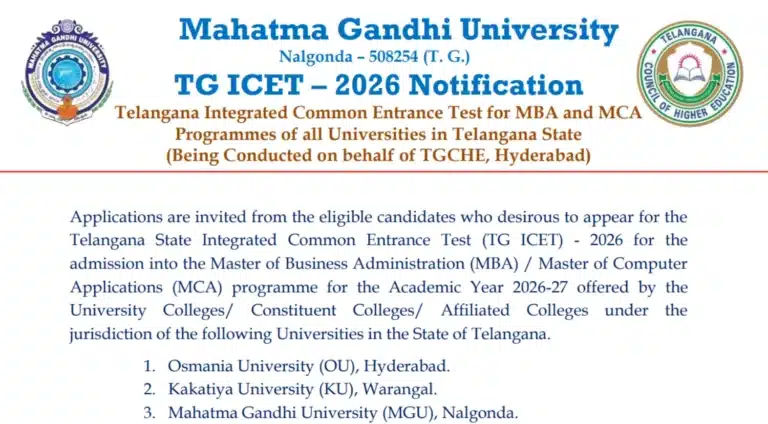 TG ICET 2026 Notification Out, MBA & MCA Entrance, Apply Online from February 12 at icet.tgche.ac.in 34 TG ICET 2026