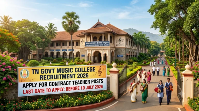TN Govt Music College Recruitment 2026, Apply for Contract Teacher Posts Before 10 July 32 TN Govt Music College Recruitment 2026, Apply for Contract Teacher Posts Before 10 July
