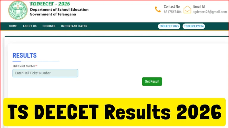 TS DEECET Result 2026 Out, Direct Link to Download Rank Card at deecet.cdse.telangana.gov.in 13 TS DEECET Results 2026 Download Link