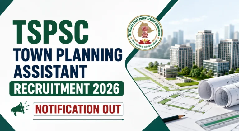 TSPSC Town Planning Assistant Recruitment 2026 Notification Out, Apply Online from 15th July 14 TSPSC Town Planning Assistant Recruitment 2026