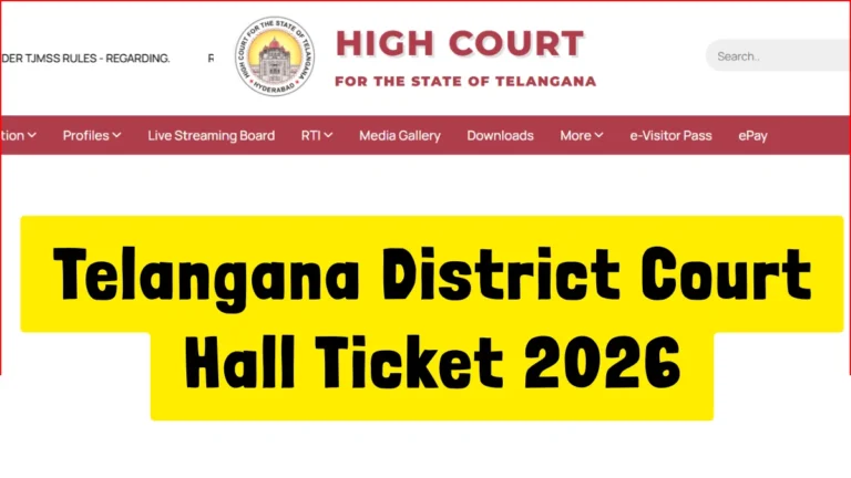 Telangana District Court Hall Ticket 2026 OUT, Download Admit Card PDF Link Active at tshc.gov.in 35 Telangana District Court Hall Ticket 2026