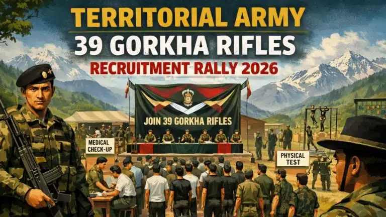 Territorial Army 39 Gorkha Rifles Recruitment Rally 2026 for 161 Soldier GD, Soldier Clerk and other, Check Eligibility 28 Territorial Army 39 Gorkha Rifles Recruitment Rally 2026 for 161 Soldier GD, Soldier Clerk and other