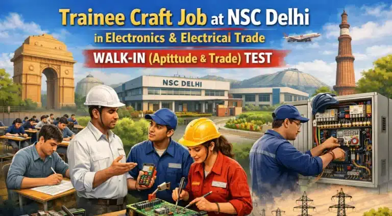 Trainee Craft Job at NSC Delhi in Electronics & Electrical Trade | Walk-in (Aptitude & Trade) Test 34 Trainee Craft Job at NSC Delhi in Electronics & Electrical Trade | Walk-in (Aptitude & Trade) Test
