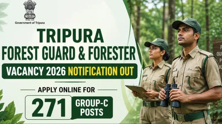 Tripura Forest Guard and Forester Vacancy 2026 Notification Out, Apply Online For 271 Group-C Posts 13 Tripura Forest Guard and Forester Recruitment 2026