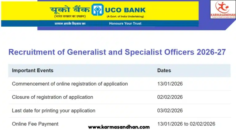 UCO Bank Generalist & Specialist 173 Vacancy 2026 Announced; Apply Online by 2nd February 6 UCO Bank Generalist & Specialist Recruitment 2026