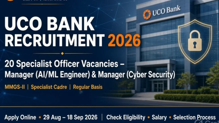 UCO Bank Manager Recruitment 2026 Notification Out, 20 Specialist Officer Posts, Salary & Selection Process 39 UCO Bank Manager Recruitment 2026 Notification Out, 20 Specialist Officer Posts, Salary & Selection Process