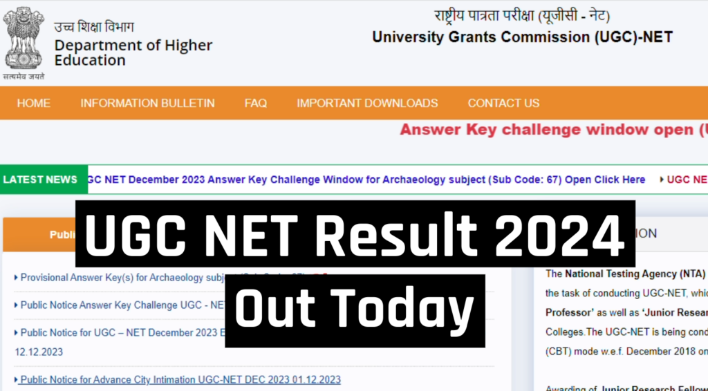 UGC NET Result 2024 Out Today, Check Your Score from ugcnet.nta.ac.in now