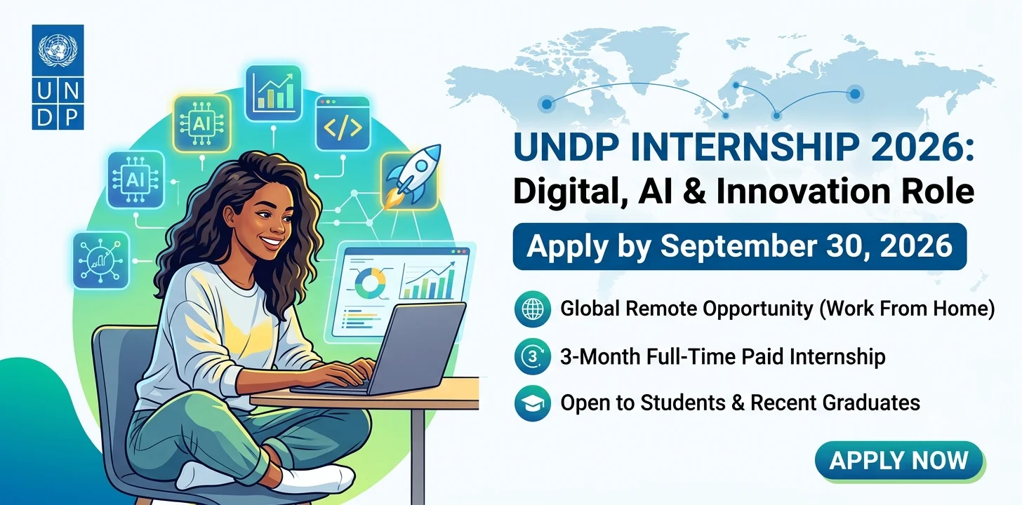 UNDP Internship 2026: Apply for Digital, AI And Innovation Role by Sep 30 1 UNDP Internship 2026