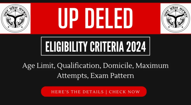 UP DElEd Eligibility 2024