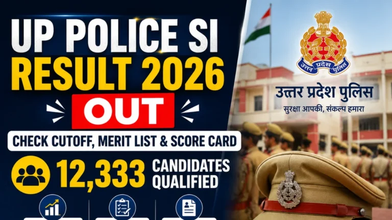 UP Police SI Result 2026 Out, Check Uttar Pradesh Police SI Merit List & Cut Off 8 UP Police SI Result 2026 Out, Check Uttar Pradesh Police SI Merit List & Cut Off