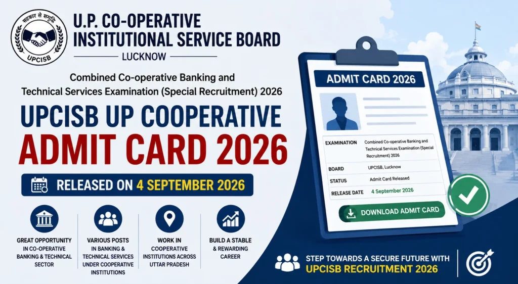 UPCISB UP Cooperative Bank Admit Card 2026 OUT @upcisb.upsdc.gov.in, Direct Link for 116 Posts 1 UPCISB UP Cooperative Bank Admit Card 2026 OUT @upcisb.upsdc.gov.in, Direct Link for 116 Posts