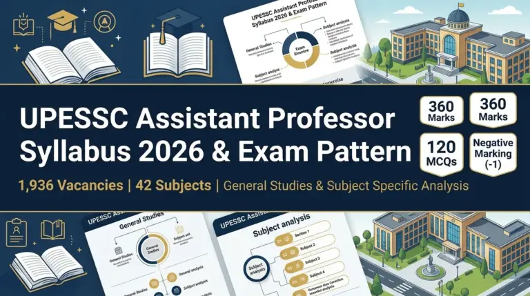 UPESSC Assistant Professor Syllabus 2026: Exam Pattern Analysis 5 UPESSC Assistant Professor Syllabus 2026 & Exam Pattern