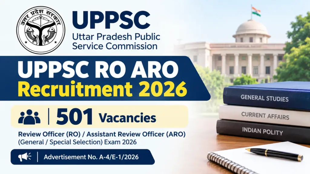 UPPSC RO ARO Recruitment 2026 Notification Out for 501 Posts, Apply Online 1 UPPSC RO ARO Recruitment 2026 Banner