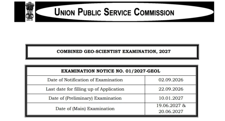 UPSC Combined Geo-Scientist Examination 2027 Notification Out, 127 Posts, Eligibility & Selection Process 18 UPSC Combined Geo-Scientist Examination 2027 Notification Out, 127 Posts, Eligibility & Selection Process