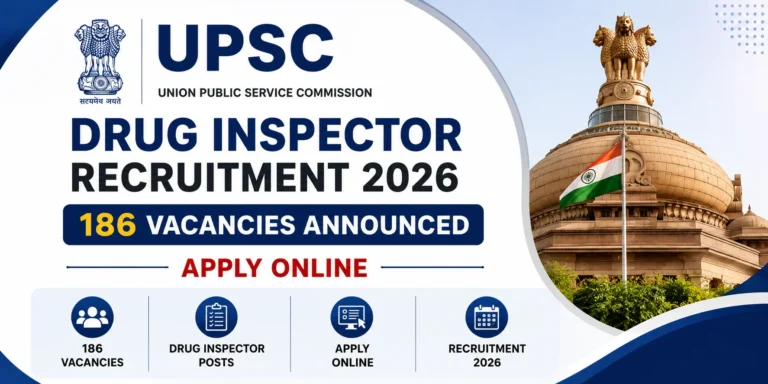 UPSC Drug Inspector Recruitment 2026 Notification OUT for 186 Vacancies, Apply Online Now 21 UPSC Drug Inspector Recruitment 2026 Notification OUT for 186 Vacancies, Apply Online Now