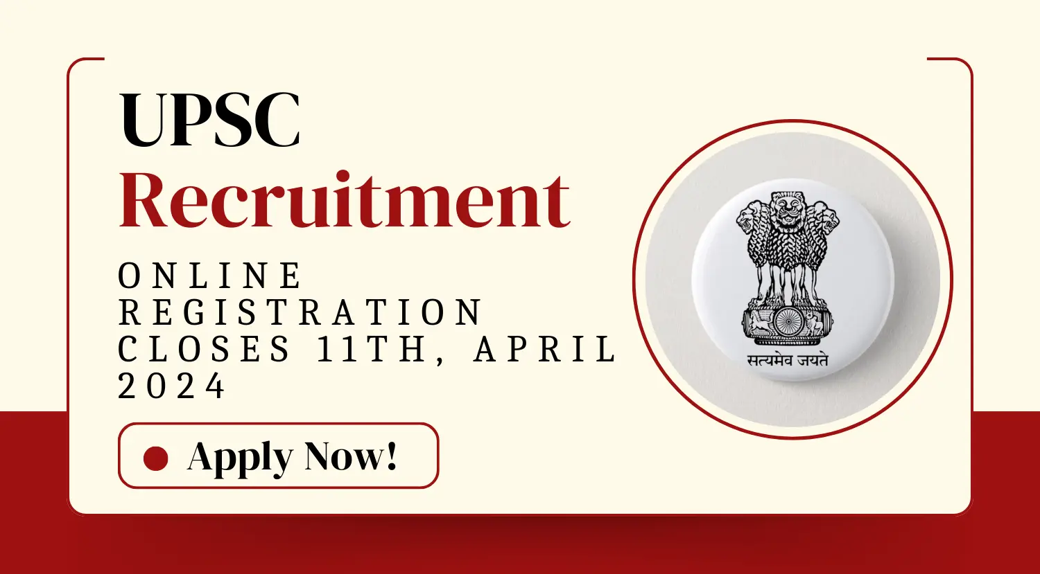 UPSC Recruitment 2024 online registration closes April 11 Apply Now