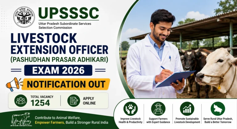 UPSSSC Livestock Extension Officer Recruitment 2026, Apply Online for 1251 Pashudhan Prasar Adhikari Posts 2 UPSSSC Livestock Extension Officer Recruitment 2026 Pashudhan Prasar Adhikari Posts