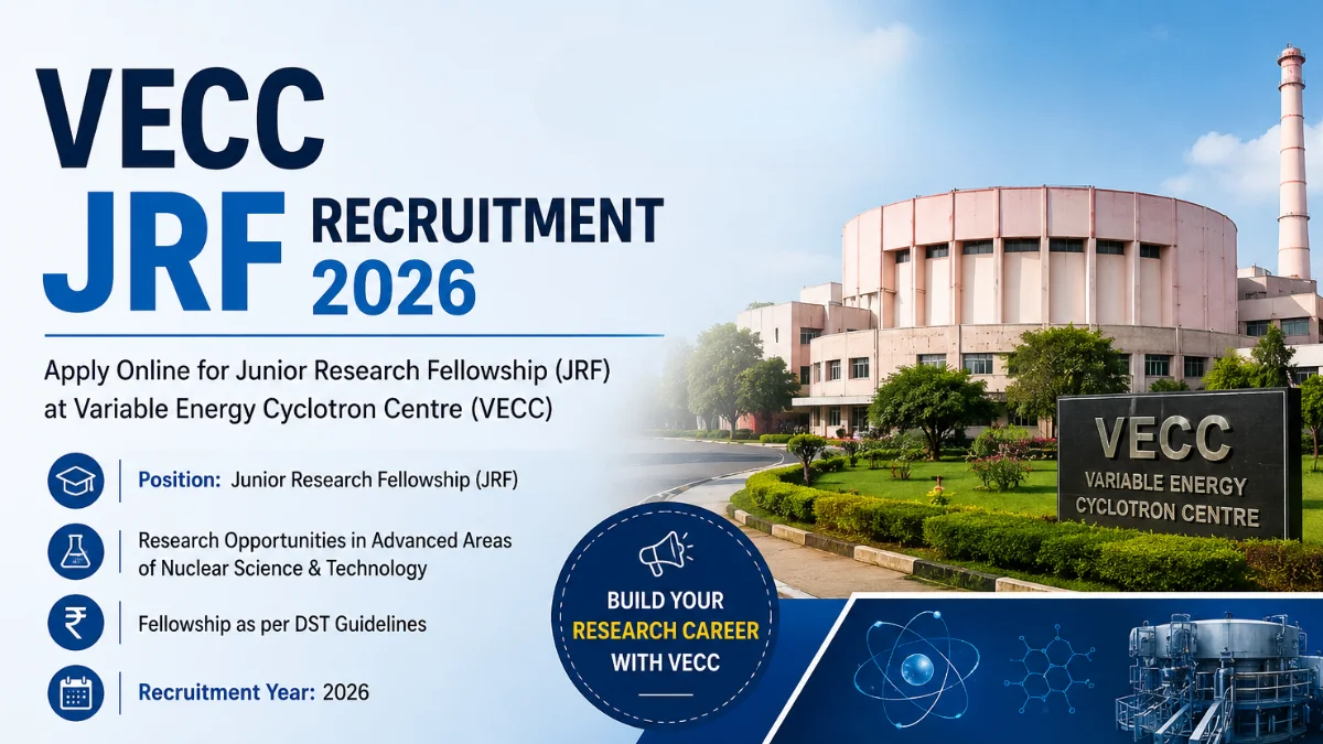 Vecc Rajarhat VECC JRF Recruitment 2026, Apply Online for Junior Research Fellowship ...