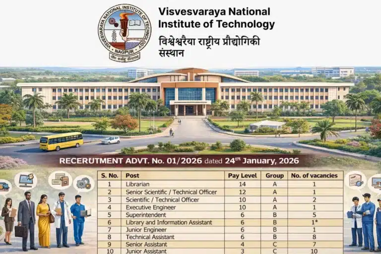 VNIT Non-Teaching Recruitment 2026, Apply Online for 45 Group A, B and C Vacancies 19 VNIT Non-Teaching Recruitment 2026