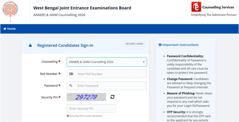 WB ANM GNM Round 1 Seat Allotment 2026 OUT, Result Link, Check Acceptance Process @wbjeeb.nic.in 27 WB ANM GNM Round 1 Seat Allotment 2026 OUT, Result Link, Acceptance Process @wbjeeb.nic.in