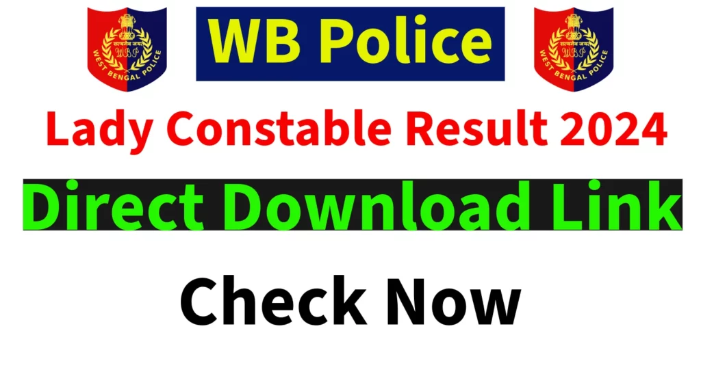 WB Police Lady Constable Result 2024