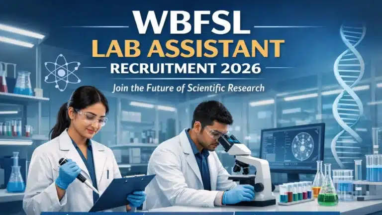WBFSL Lab Assistant Recruitment 2026 Notification Out, Apply by March 11 24 WBFSL Lab Assistant Recruitment 2026 Notification Out