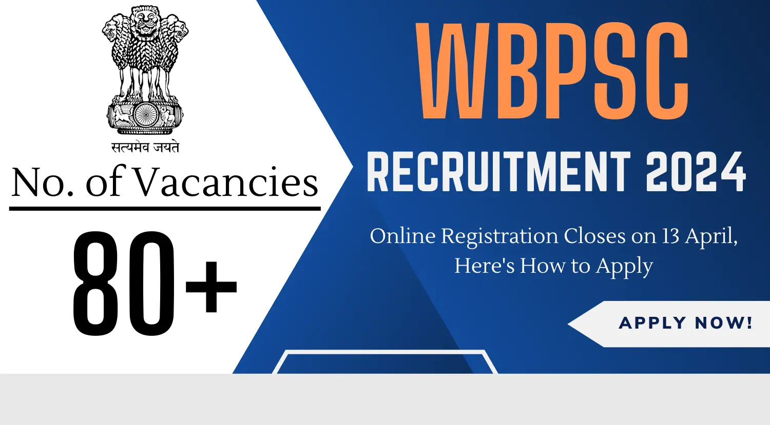 WBPSC 80+ Vacancy 2024 Online Registration Closes on 13 April Heres How to Apply