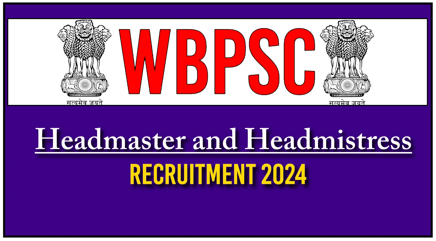 WBMSC Headmaster and Headmistress Recruitment