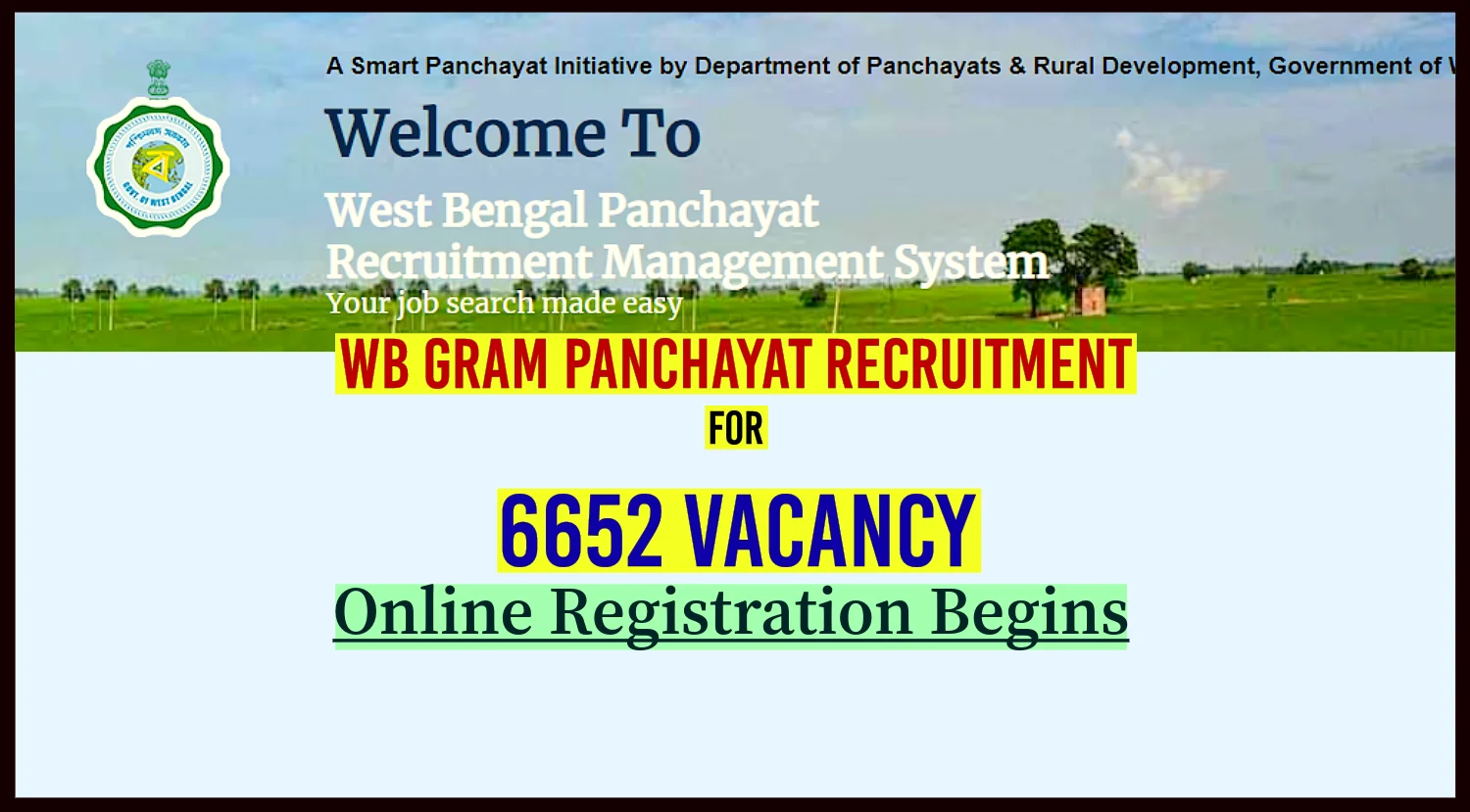WB Gram Panchayat Recruitment 2024 Registration Begins 6652